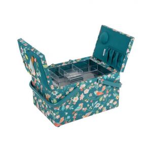 Bo&icirc;te &agrave; couture double ouverture - motif oiseaux &ndash; Hobby Gift (21 x 30,5 x 19,5 cm)(...) -