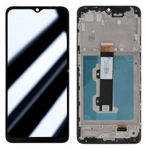 Écran Original Motorola E22 / E22i LCD plus Vitre Tactile avec châssis Motorola Gris Clair