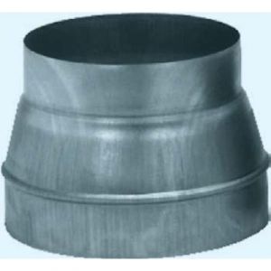 Reduction conique centree galvanise spiraclim diametre raccord reseau 160/125 mm -male /male -unelvent 860702