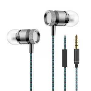 Ecouteurs Métal pour MOTOROLA Moto X Play avec Micro Kit Main Libre INTRA-AURICULAIRE Casque Universel Jack (GRIS)