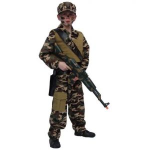 Fiesta palace - deguisement enfant de militaire & accessoires taille 128cm / 8ans