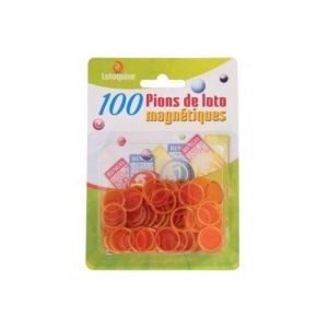 Sachet de 100 pions magnetiques de loto jaune