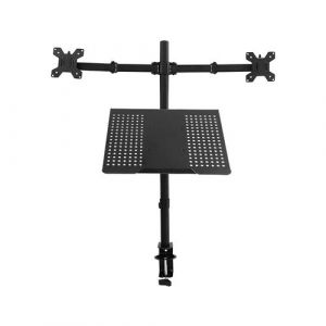 Support pour double &eacute;cran + ordinateur portable 13"/27" articul&eacute; noir de 1Life