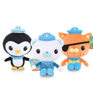 Set de 3 pièces Peluche The Octonauts Barnacles Kwazii Peso 19 cm