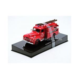 Voiture Miniature de Collection NOREV 1-43 - CITROEN T46 - Pompier - 1962 - Rouge - 159988