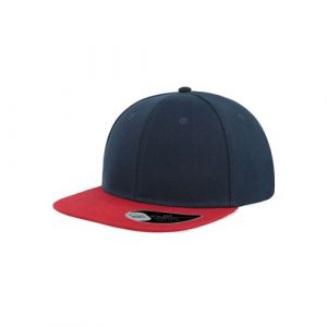 Atlantis - Casquette avec visi&egrave;re plate - Mixte (Taille unique) (Bleu marine / rouge) - UTAB213