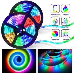 USB RGB 5050 SMD LED bande lumineuse Bluetooth APP contrôle TV PC rétro LD2333