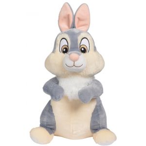Grande peluche disney : lapin gris panpan 58 cm - doudou licence bambi - enfant
