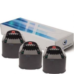Lot de 3 batteries pour Bosch AHS 52 Li taille-haies 3000mAh 18V - Visiodirect -