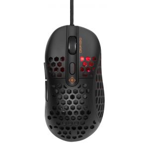 DELTACO GAMING DM420 Souris de gaming filaire optique noir 6 Boutons 400 dpi, 800 dpi, 1200 dpi, 1600 dpi, 3200 dpi, 6400 dpi &eacute;clair&eacute;