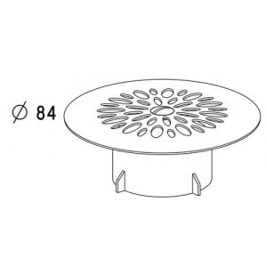Girpi Grille cloche pour bonde de douche