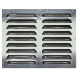 Grille d'aération aluminium naturel, L.40 x l.50 cm