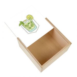 Boite Coffret en Bois - Fabulous - Poche Surprise Mojito (11 x 11 x 3,5 cm)