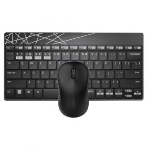 Ensemble Clavier/Souris Rapoo 8000M 18132 Sans Fil Bluetooth USB Avec Connexion Multimode Noir Gris