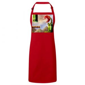 Fabulous Tablier Cuisine Premium Rouge Mario Plante Carnivore