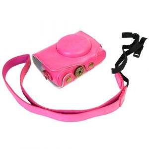 Etui en cuir de protection pour Canon PowerShot SX720/SX730/SX740 - Rose