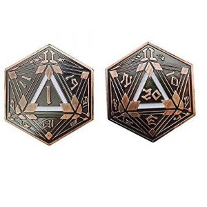 Pièce de métal plaquée de cuivre d'échec de Crit Crit Metal DD Fumble Nouveauté critique par la fonderie nordique