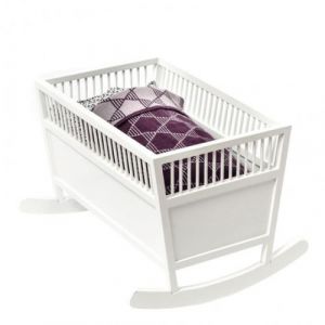 Smallstuff berceau de poupée en bois Rosaline 43 cm blanc