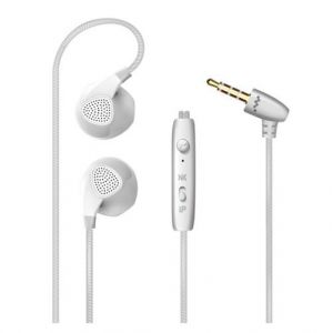 Ecouteurs pour SONY Xperia XZ2 Compact avec Micro Reglage Kit Main Libre INTRA AURICULAIRE Casque Universel Jack (BLANC)
