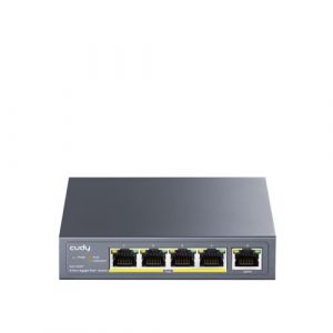 Cudy GS1005P commutateur r&eacute;seau Gigabit Ethernet (10/100/1000) Connexion Ethernet, supportant l'alimentation via ce port (PoE) Gris