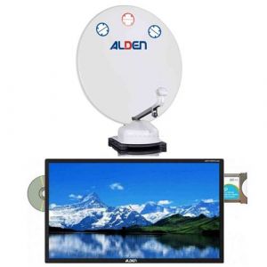 pack alden orbiter parabole satellite automatique 85cm  tv led 19pouces 48cm satmatic aio smar