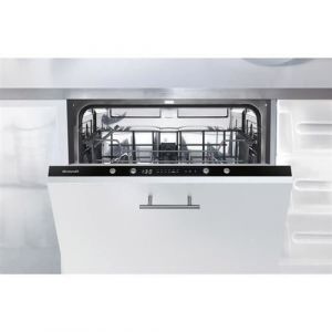 Brandt LVE127J - Lave-vaisselle - encastrable - largeur : 59.8 cm - profondeur : 55 cm - hauteur : 81.5 cm - noir / argent