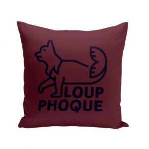 Fabulous Housse de coussin rouge Loup-phoque [40x40 cm]
