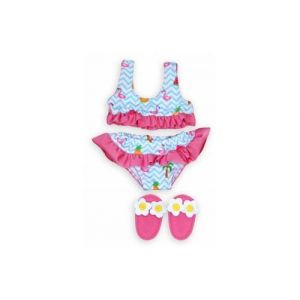 Ensemble maillot de bain et sandales pour poupee poupon 35-45 cm (ref.h53)
