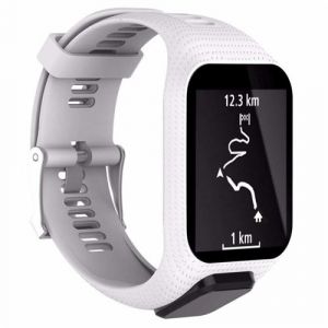 Strap-it Bracelet silicone - compatible pour TomTom Runner 3 (blanc)