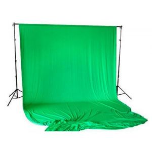 BRESSER BR-D23 Support de Fond de Studio + Fond de Studio en Tissu 3 x 6m Vert Chromakey