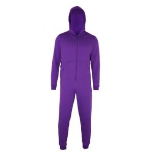 Comfy Co - Grenouillère unie à capuche - Enfant unisexe (5-6 ans) (Violet) - UTRW3293