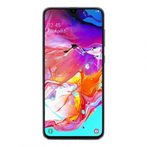 Samsung Galaxy A70 - 4G smartphone - double SIM - RAM 6 Go / Mémoire interne 128 Go - microSD slot - écran OEL - 6.7" - 2400 x 1080 pixels - 3 x caméras arrière 32 MP, 5 MP, 8 MP - front camera 32 MP - noir