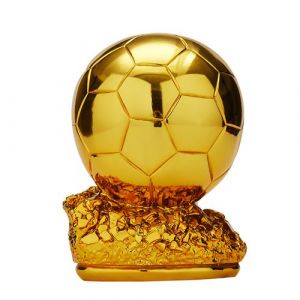 Mod&egrave;le ballon d'or de troph&eacute;e Messi, HAOBUY troph&eacute;e MVP souvenir d'un fan de football-25cm Or