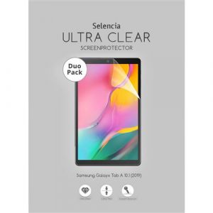 Protection d'écran en verre trempé pour Samsung Galaxy Tab A 10.1 (2019) Tablet Screenprotector Selencia Duo Pack Ultra Clear Screenprotector tablet Transparent