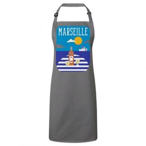 Fabulous Tablier Cuisine Premium Gris Marseille Pastis Port