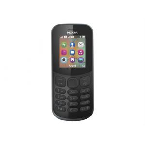 Nokia 130 - T&eacute;l&eacute;phone de service - double SIM - RAM 4 Mo / M&eacute;moire interne 8 Mo - microSD slot - &Eacute;cran LCD - 160 x 120 pixels - rear camera 0,3 MP - noir