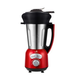 Senya blender chauffant Cook&Ice rouge et son panier vapeur en silicone piable de 2L SYCP-HB008RA