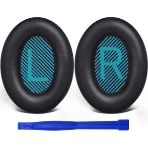 Coussinets d'oreille, Oreillette de Remplacement noir pour Bose QuietComfort 35 (QC35) and Quiet Comfort 35 II (QC35 II) Casque Circum-aural