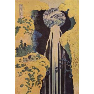Fabulous Poster Hokusai estampe cascade (91cm x 134cm)