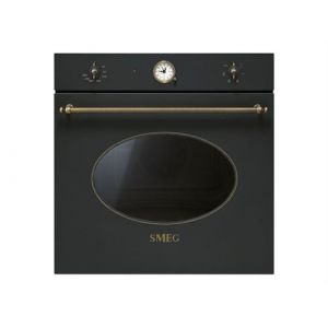 Smeg Colonial SF800AO - Four - encastrable - niche - largeur : 55.4 cm - profondeur : 56 cm - hauteur : 58.3 cm - classe A - anthracite