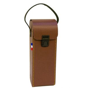 Maroquinor - Sacoche rigide a poignee pour 3 boules de petanque BS3PC marron