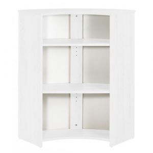 Meuble Comptoir Bar 96 cm Blanc 3 Niches - New York 500 - L 96.7 x l 44.9 x H 104.8 cm