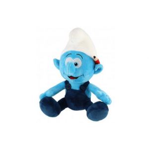 Peluche schtroumpf bricoleur 33 cm - set doudou enfant collection schtroumpf avec 1 carte tigre