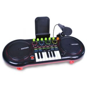Clavier dj mixer 13 touches avec microphone bontempi - table de mixage enfant - jouet musical