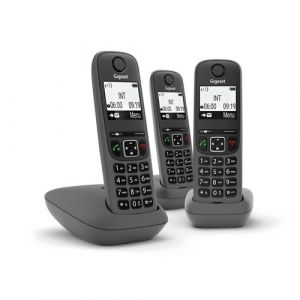 Téléphone analogique Gigaset SIEAS490TRIOBK Trio DECT avec identification de l'appelant Noir