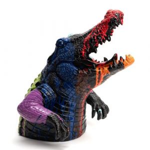 Statue : Crocodile en attaque Trash noir - Amadeus - Noir - Résine