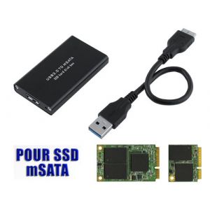 Boitier Pour SSD mSATA Liaison USB 3.0 SUPERSPEED Liaison USB 3.0 SUPERSPEED !