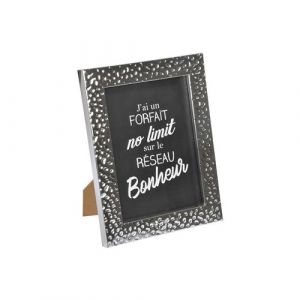 cadre ps "forfait no limit" 13*18cm goutte d'eau argent - en display de 12