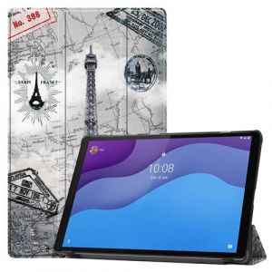 Housse etui coque pochette simili cuir pour Lenovo Tab M10 HD 2gen. TB-X306X / TB-X306F (10,1 pouces) - TOUR EIFFEL - htdmobiles