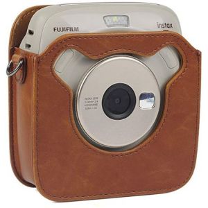 Étui Housse Coque de Protection avec Bandoulière en Cuir PU Style Vintage pour Appareil Photo FUJIFILM Instax SQUARE SQ20